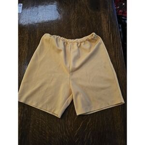 Vintage JCPenney Shorts Womens Medium Yellow Elastic Waist Lounge‎ 70s 80s Retro